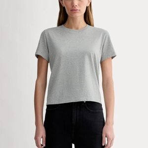 EVERLANE 4-Pack The Box-Cut Tee Essential Cotton (Black & Grey, Size XS)